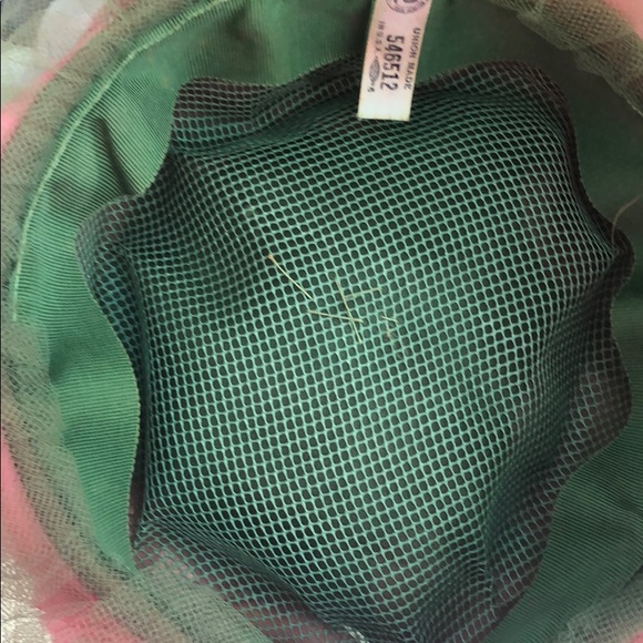 Vtg Net pillbox hat floral 50’s housewives church - Picture 6 of 8